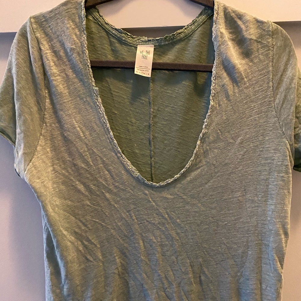 Free People Green Tshirt